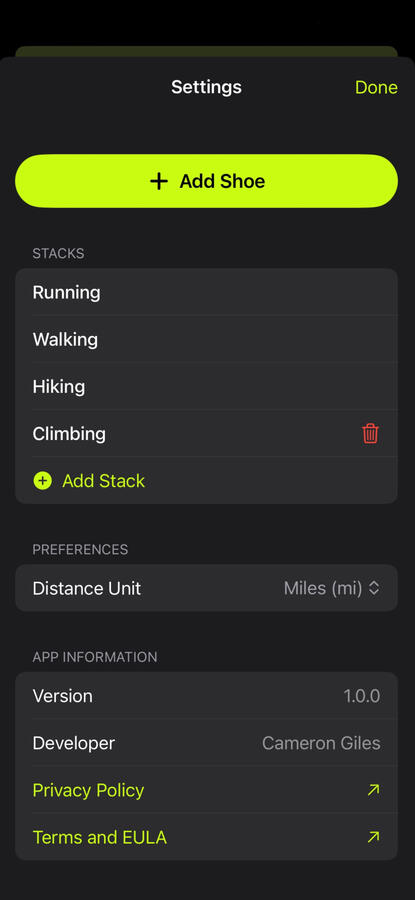 Settings Settings